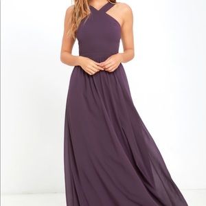 AIR OF ROMANCE DUSTY PURPLE MAXI DRESS